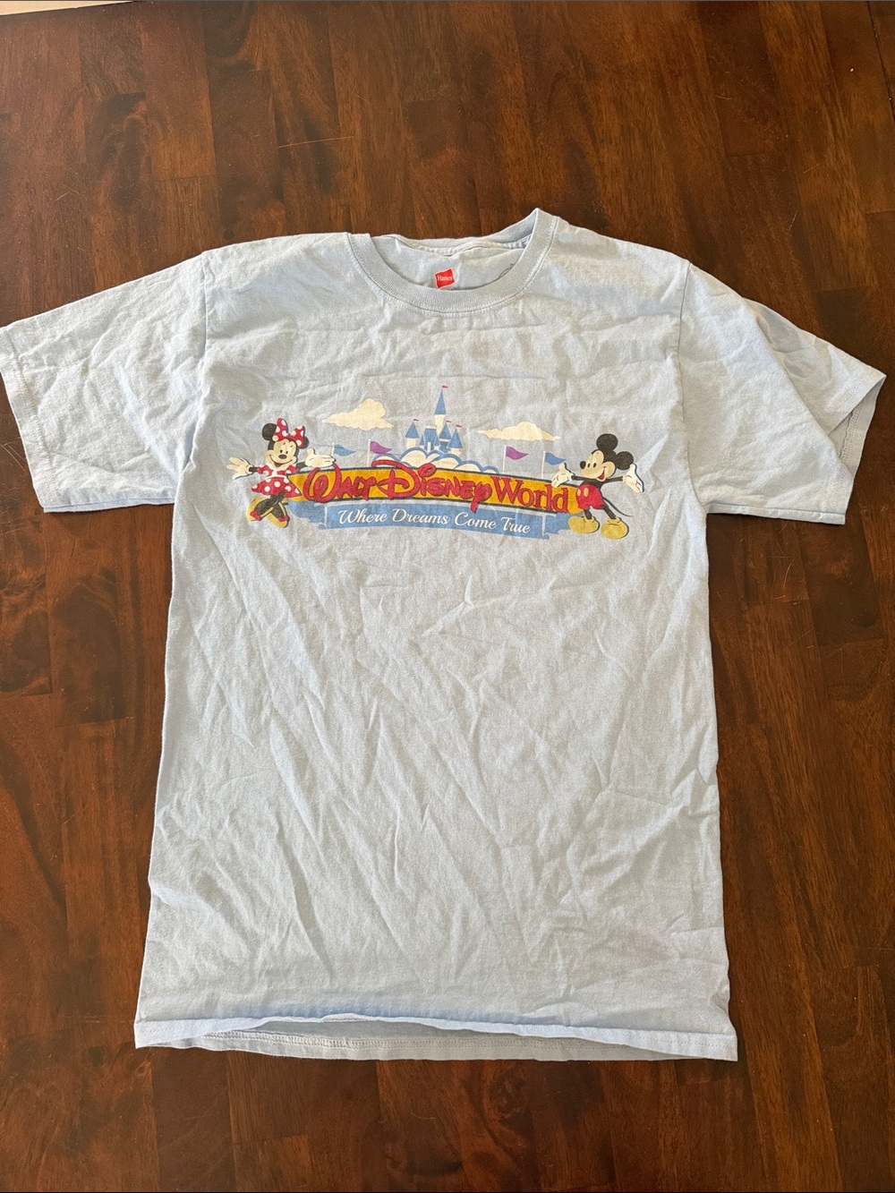 Authentic Disney T Shirt “Where Dreams Come True” on Hanes Cotton - Size Small